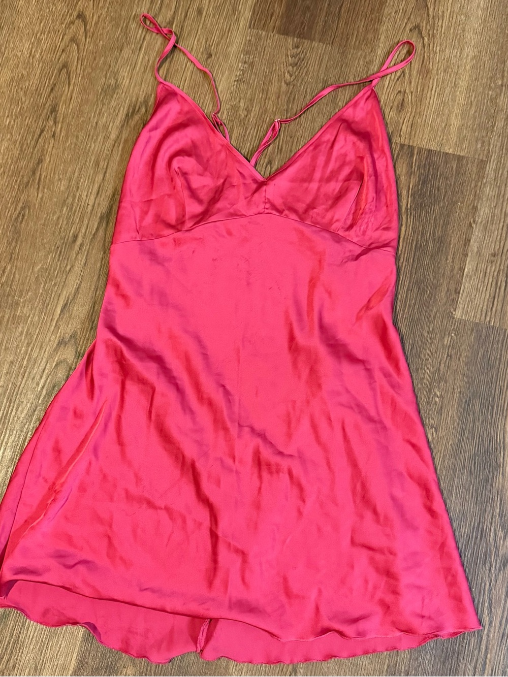 Dreamgirl Hot Pink Satin Slip Chemise